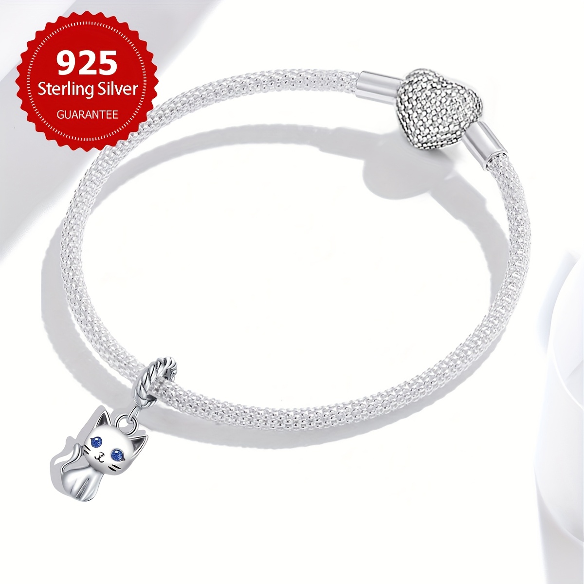 15G Cat DIY Pendant Bracelet & Necklace Accessory S925 Silver Jewelry